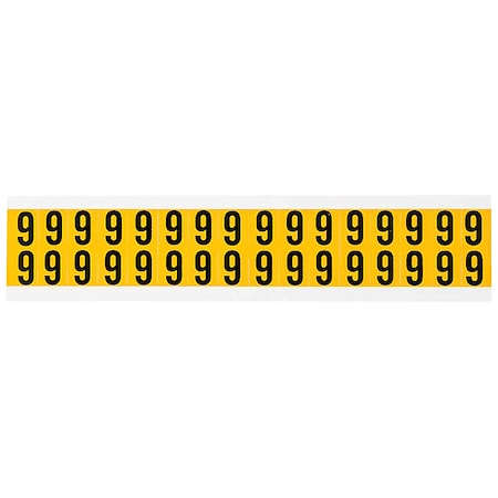 Number Label, 6, 3/4in.Hx9/16in.W, Vinyl
