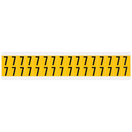 Number Label, 7, 3/4in.Hx9/16in.W, Vinyl