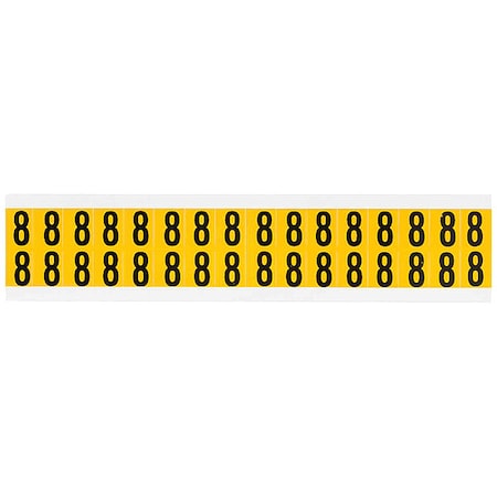 Number Label, 8, 3/4in.Hx9/16in.W, Vinyl