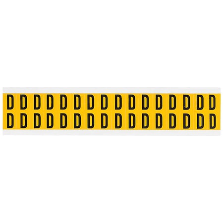Letter Label, D, 3/4in.Hx9/16in.W, Vinyl