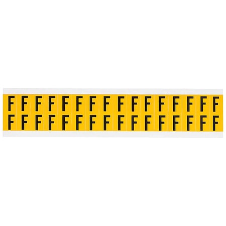 Letter Label, F, 3/4in.Hx9/16in.W, Vinyl