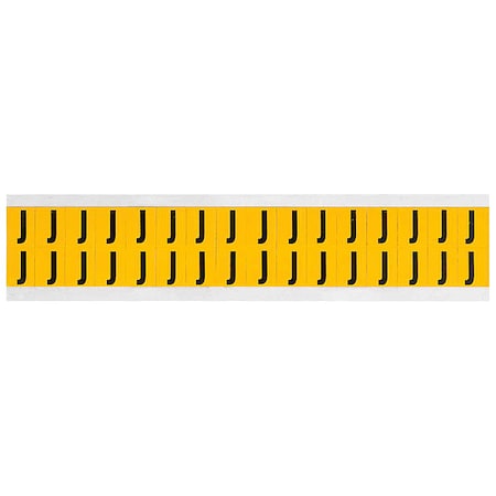 Letter Label, J, 3/4in.Hx9/16in.W, Vinyl