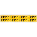 Letter Label, P, 3/4in.Hx9/16in.W, Vinyl