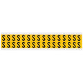 Letter Label, S, 3/4in.Hx9/16in.W, Vinyl