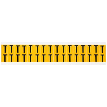 Letter Label, T, 3/4in.Hx9/16in.W, Vinyl