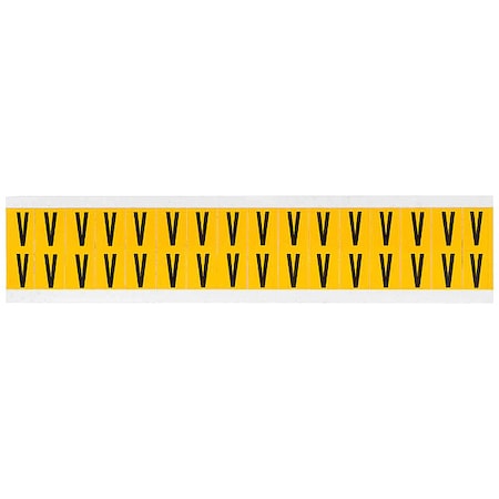 Letter Label, V, 3/4in.Hx9/16in.W, Vinyl