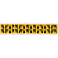 Letter Label, W, 3/4in.Hx9/16in.W, Vinyl
