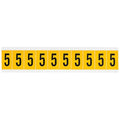 Number Label, 5, 1-1/2in.Hx7/8in.W, Vinyl
