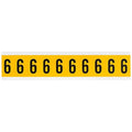 Number Label, 6, 1-1/2in.Hx7/8in.W, Vinyl