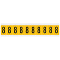 Number Label, 8, 1-1/2in.Hx7/8in.W, Vinyl
