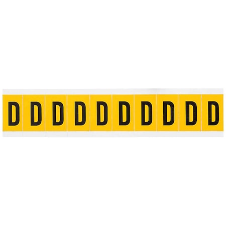 Letter Label, D, 1-1/2in.Hx7/8in.W