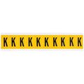 Letter Label, K, 1-1/2in.Hx7/8in.W, Vinyl