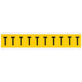 Letter Label, T, 1-1/2in.Hx7/8in.W, Vinyl