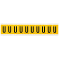 Letter Label, U, 1-1/2in.Hx7/8in.W