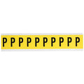 Letter Label, P, 1-1/2in.Hx7/8in.W, Vinyl