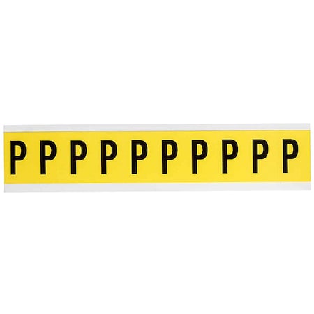 Letter Label, P, 1-1/2in.Hx7/8in.W, Vinyl