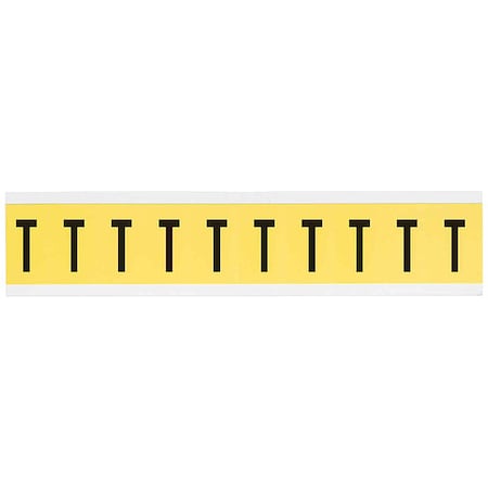 Letter Label, T, 1-1/2in.Hx7/8in.W