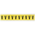 Letter Label, V, 1-1/2in.Hx7/8in.W, Vinyl