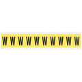 Letter Label, W, 1-1/2in.Hx7/8in.W, Vinyl
