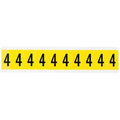 NumberLabel, Vinyl, 1-1/2inH, 7/8inW