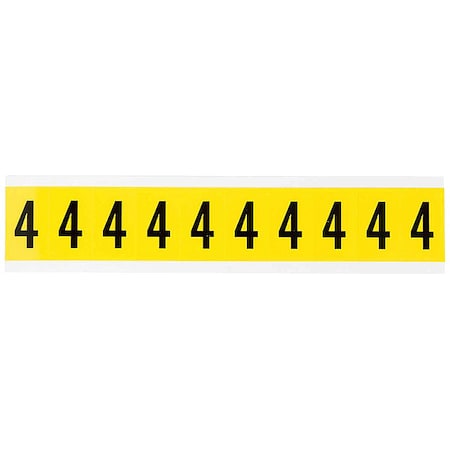 NumberLabel, Vinyl, 1-1/2inH, 7/8inW