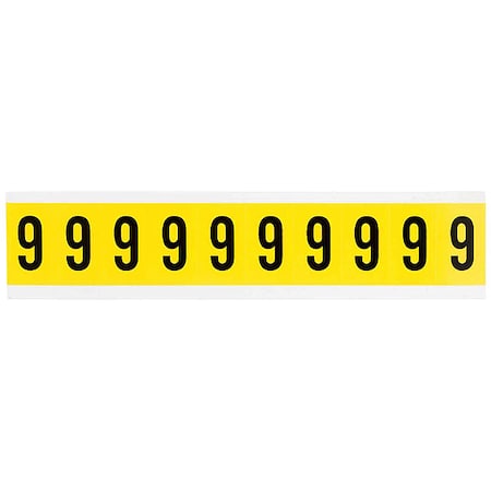 Number Label, 9, 1-1/2in.Hx7/8in.W