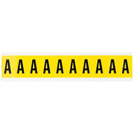 Letter Label, A, 1-1/2in.Hx7/8in.W, Vinyl