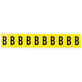 Letter Label, B, 1-1/2in.Hx7/8in.W, Vinyl, PK10