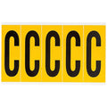 Letter Label, C, 5in.Hx1-3/4in.W, Vinyl