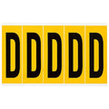 Letter Label, D, 5inHx1-3/4inW, No. Cards 1