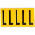 Letter Label, L, 5in.Hx1-3/4in.W, Vinyl