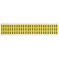 Number Label, 0, 1/2in.Hx11/32in.W, Vinyl