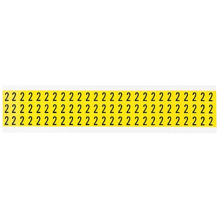 Number Label, 2, 1/2in.Hx11/32in.W, Vinyl
