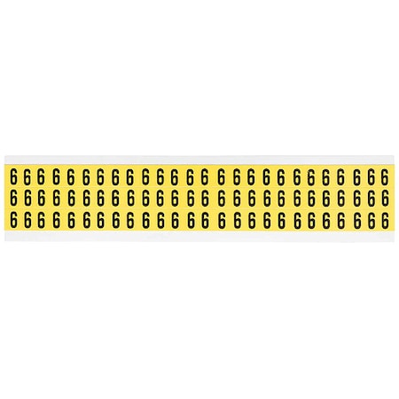 Number Label, Vinyl, 1/2 in H, 3/8 in W