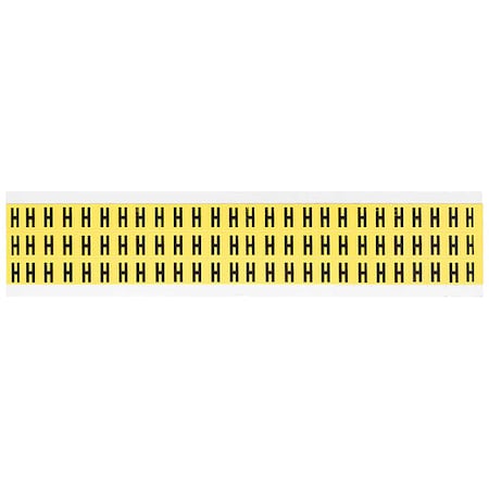Letter Label, H, 1/2in.Hx11/32in.W, Vinyl