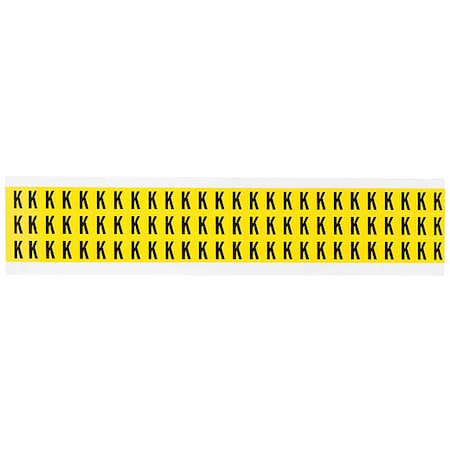 Letter Label, K, 1/2in.Hx11/32in.W, Vinyl