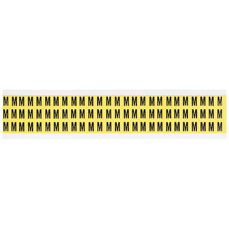Letter Label, M, 1/2in.Hx11/32in.W, Vinyl