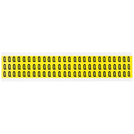 Letter Label, Q, 1/2in.Hx11/32in.W, Vinyl