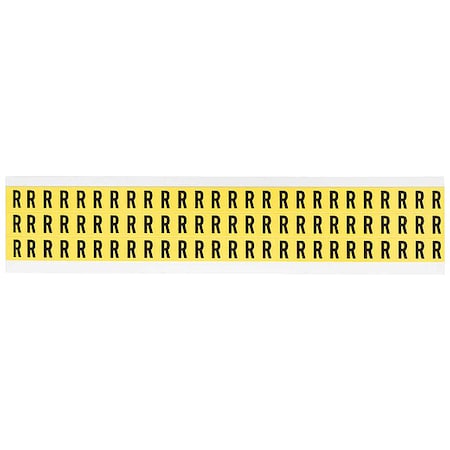 Letter Label, R, 1/2in.Hx11/32in.W, Vinyl