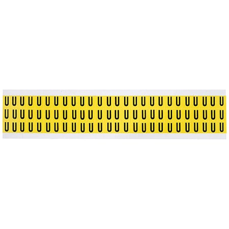 Letter Label, U, 1/2in.Hx11/32in.W, Vinyl