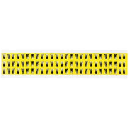 Letter Label, W, 1/2in.Hx11/32in.W, Vinyl