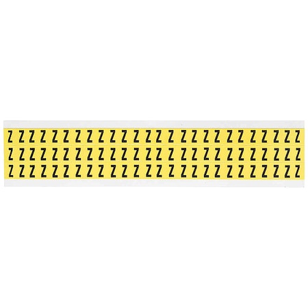 Letter Label, Z, 1/2in.Hx11/32in.W, Vinyl