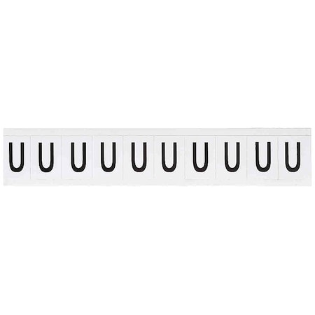 Letter Label, Character U, 1-1/2 In. H, PK10