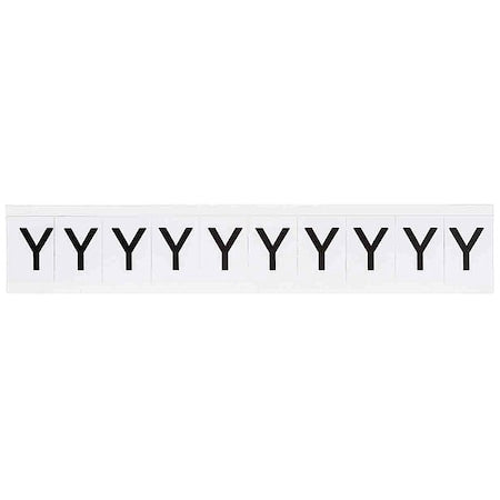 LetterLabel, Vinyl, 1-1/2inH, 1-1/8inW, PK10