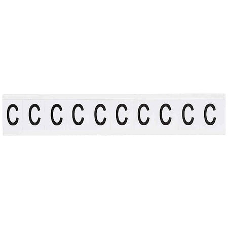 Letter Label, Vinyl, 1-1/2 in H, 1 in W