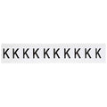 Letter Label, Character K, 1-1/2 In. H, PK10