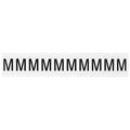 Letter Label, Character M, 1-1/2 In. H, PK10