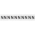 Letter Label, Character N, 1-1/2 In. H, PK10