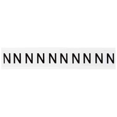 Letter Label, Character N, 1-1/2 In. H, PK10