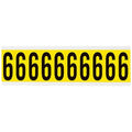 NumberLabel, Vinyl, 2-1/4inH, 7/8inW